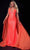 Ava Presley 37346 - Cascading Sash Prom Dress Special Occasion Dress 00 / Neon Orange