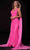 Ava Presley 37346 - Cascading Sash Prom Dress Special Occasion Dress 00 / Neon Pink