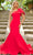 Ava Presley 38347 - Bow Draped Prom Dress Special Occasion Dress 00 / Red