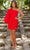 Ava Presley 38570 - One-Shoulder Bell Long Sleeve Cocktail Dress Special Occasion Dress 0 / Red