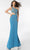 Ava Presley 39218 - One-Sleeve Side Cut-Out Evening Dress Special Occasion Dress 00 / Turquoise