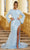 Ava Presley 39285 - Sequin Long Sleeve Evening Gown Special Occasion Dress 00 / Light Blue