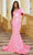 Ava Presley 39286 - Asymmetrical Neck Sequin Embellished Prom Dress Special Occasion Dress 00 / Neon Pink