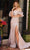 Ava Presley 40033 - Straight-Across Neck Puff Sleeves Prom Gown Special Occasion Dress