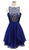 Bedazzled Halter Neck Homecoming A-line Dress Cocktail Dresses