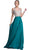 Bedazzled Illusion Halter Prom Dress Dress XXS / Teal