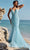 Blush by Alexia Designs 12130 - Floral Applique Prom Dress Prom Dresses 0 / Sky Blue