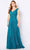 Cameron Blake 221694 - Cap Sleeve Knotted Formal Dress Mother of the Bride Dresses 4 / Evergreen