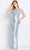 Cameron Blake CB101 - Appliqued Straight Across Evening Gown Evening Dresses 4 / Dark Gray