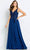 Cameron Blake CB117 - Beaded Lace Evening Gown Prom Dresses 4 / Navy