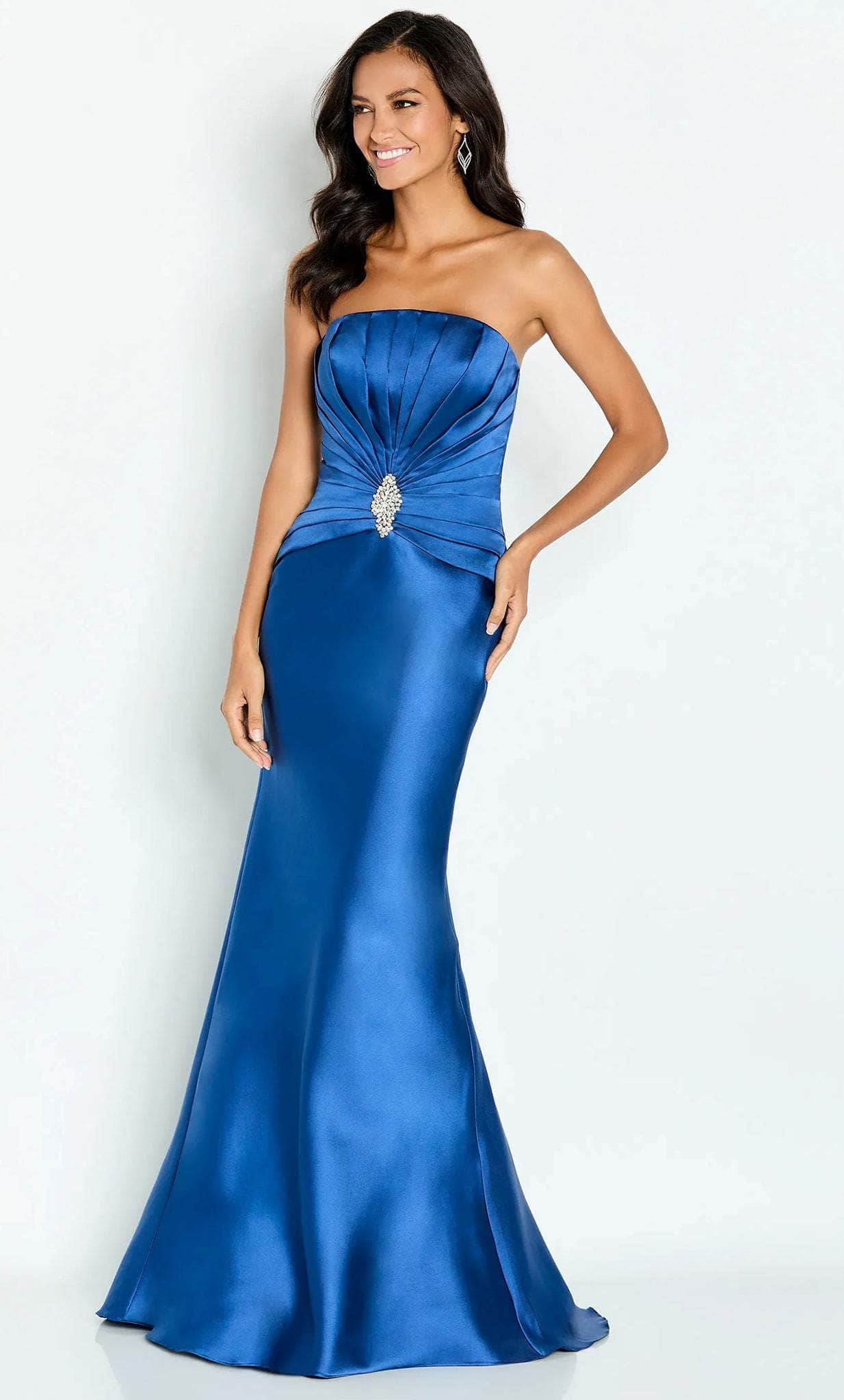 Cameron Blake CB134 - Pleated Bodice Mermaid Evening Gown – Couture Candy