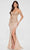 Cameron Blake CB208 - Lace Appliqued Mermaid Gown with Slit Special Occasion Dress