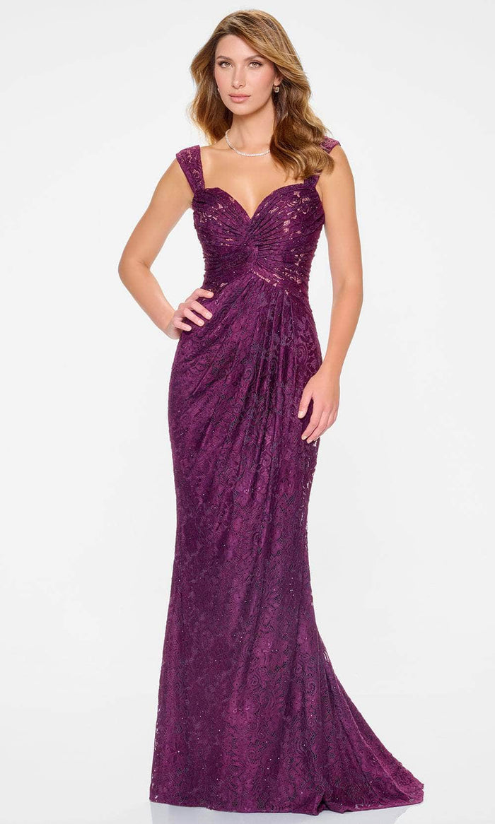 Cameron Blake CB210 - Stretch Lace Sheath Gown with Stone Accents Special Occasion Dress