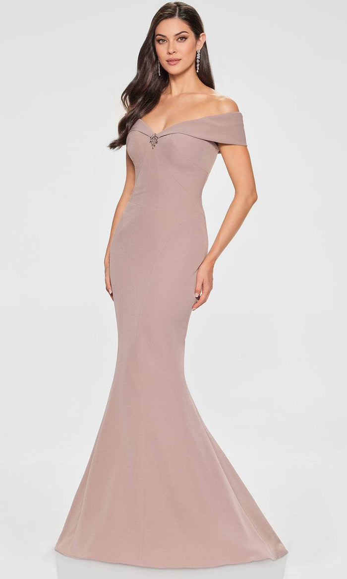 Cameron Blake CB212 - Off Shoulder Crepe Mermaid Gown Special Occasion Dress