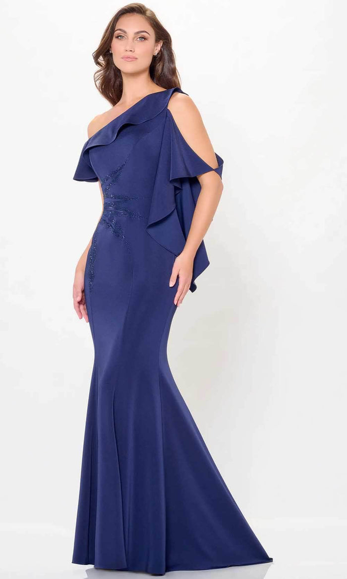 Cameron Blake CB3237 - Split Sleeve Evening Gown Special Occasion Dress 4 / Navy