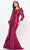 Cameron Blake CB3243 - Bow Draped Evening Dress Special Occasion Dress 4 / Aubergine