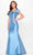 Cameron Blake CB3247 - Bow Off Shoulder Evening Gown Special Occasion Dress 4 / Wedgewood