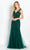 Cameron Blake CB754 - V-Neck Embellished Evening Gown Evening Dresses 16 / Emerald