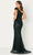 Cameron Blake CB796 - Refined Pleated Bodice Evening Dress Mother of the Bride Dress 8 / Black