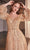 Ladivine CD0240 - Sheer Bishop Sleeve Evening Gown