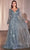 Ladivine CD0240 - Sheer Bishop Sleeve Evening Gown