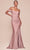 Cinderella Divine CD790C - Off Shoulder Satin Plus Gown