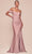 Ladivine CD790C - Off Shoulder Satin Plus Gown