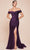 Cinderella Divine CD790C - Off Shoulder Satin Plus Gown