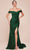 Cinderella Divine CD790C - Off Shoulder Satin Plus Gown