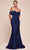 Cinderella Divine CD790C - Off Shoulder Satin Plus Gown