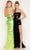 Cecilia Couture 1595 - Sleeveless Cut Glass Embellished Evening Dress Evening Dresses 00 / Neon Yellow