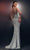 Chic and Holland AF330184 - Plunged V-Neck Jeweled Prom Dress Pageant Dresses