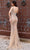 Chic and Holland AR330304 - Scoop Back Bead Embellished Prom Gown Prom Dresses