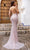 Chic and Holland AR330320 - Plunging Neck Sequin Embellished Prom Gown Evening Dresses