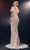 Chic and Holland HF110085 - Feathered Off Shoulder Evening Gown Prom Dresses