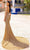 Chic and Holland HF110300 - Sequined Plunging Neckline Evening Dress Evening Dresses