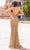 Chic and Holland HF110321 - Cutout Back Embellished Evening Dress Evening Dresses