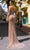 Chic and Holland HF110327 - Beaded Appliqued Fitted Evening Dress Evening Dresses