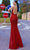 Chic and Holland HF110379 - Halter Neck High Slit Evening Dress Prom Dresses