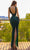 Chic and Holland HF110394 - Illusion Side Plunging Evening Dress Prom Dresses