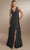 Christina Wu Celebration 22161 - Deep V-neck Dress Special Occasion Dress 0 / Smoke