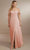 Christina Wu Celebration 22162 - Off Shoulder Chiffon Gown Special Occasion Dress 0 / Cantaloupe