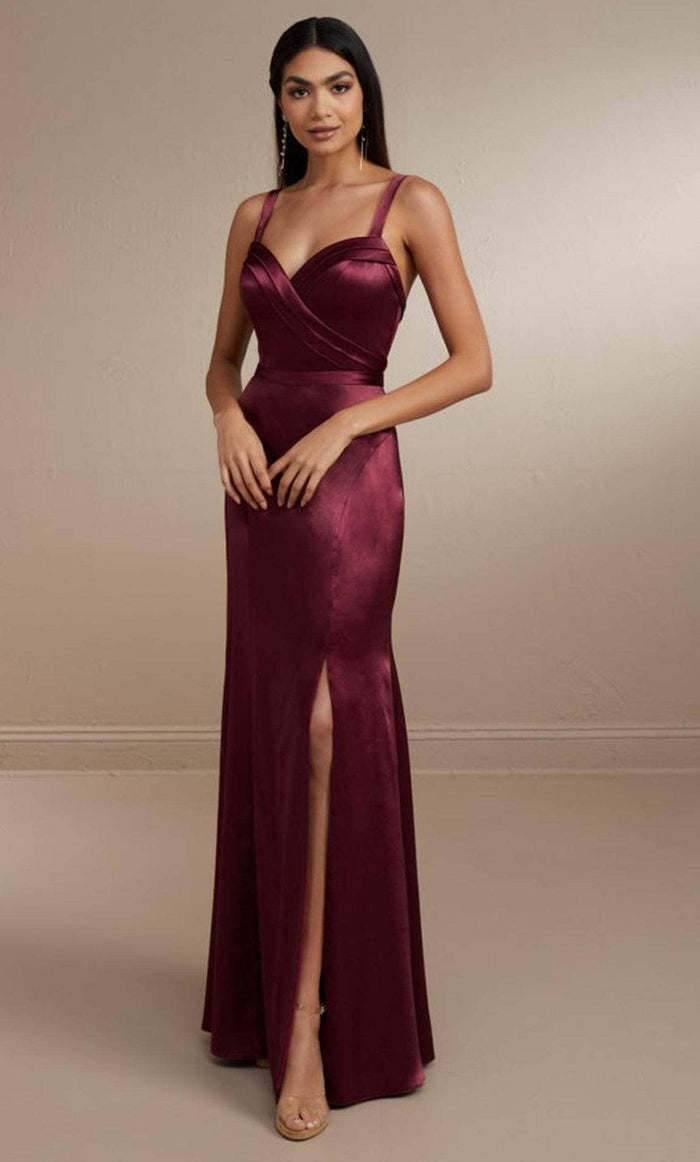 Christina Wu Celebration 22165 - Long Satin Gown Evening Dress 0 / Mahogany