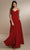 Christina Wu Celebration 22169 - Cowl Neck A-line Dress Special Occasion Dress 0 / Red