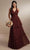 Christina Wu Celebration 22170 - V-Neck Dress Special Occasion Dress 0 / Mahogany