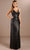 Christina Wu Celebration 22185 - Cowl Fully Sequin Evening Gown Evening Dresses 0 / Black Shiny