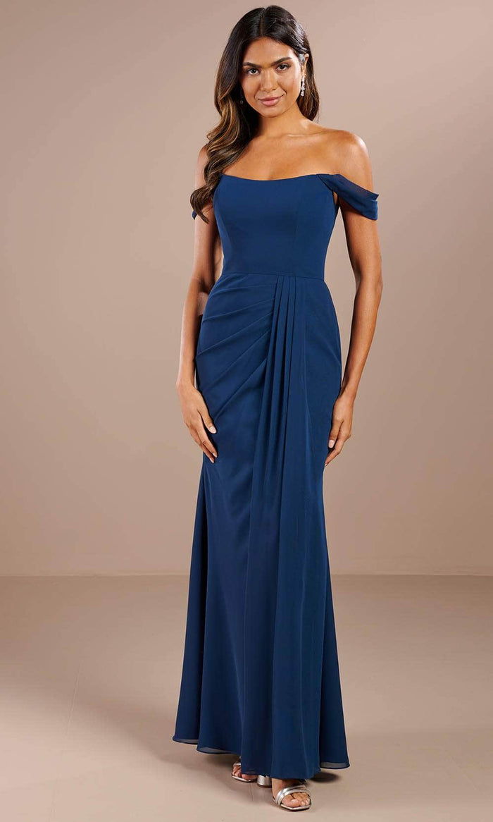 Christina Wu Celebration 22193 - Long Sheath Dress Special Occasion Dress 0 / Navy