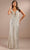 Christina Wu Celebration 22209 - Plunging Sequin Evening Gown Evening Dresses 0 / Latte Shiny