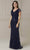 Christina Wu Elegance 17107 - Sheer Cap Sleeve Evening Dress Evening Dresses 12 / Hunter