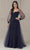 Christina Wu Elegance 17112 - Bishop Sleeve Overskirt Evening Dress Evening Dresses 2 / Navy